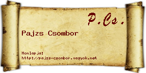 Pajzs Csombor névjegykártya